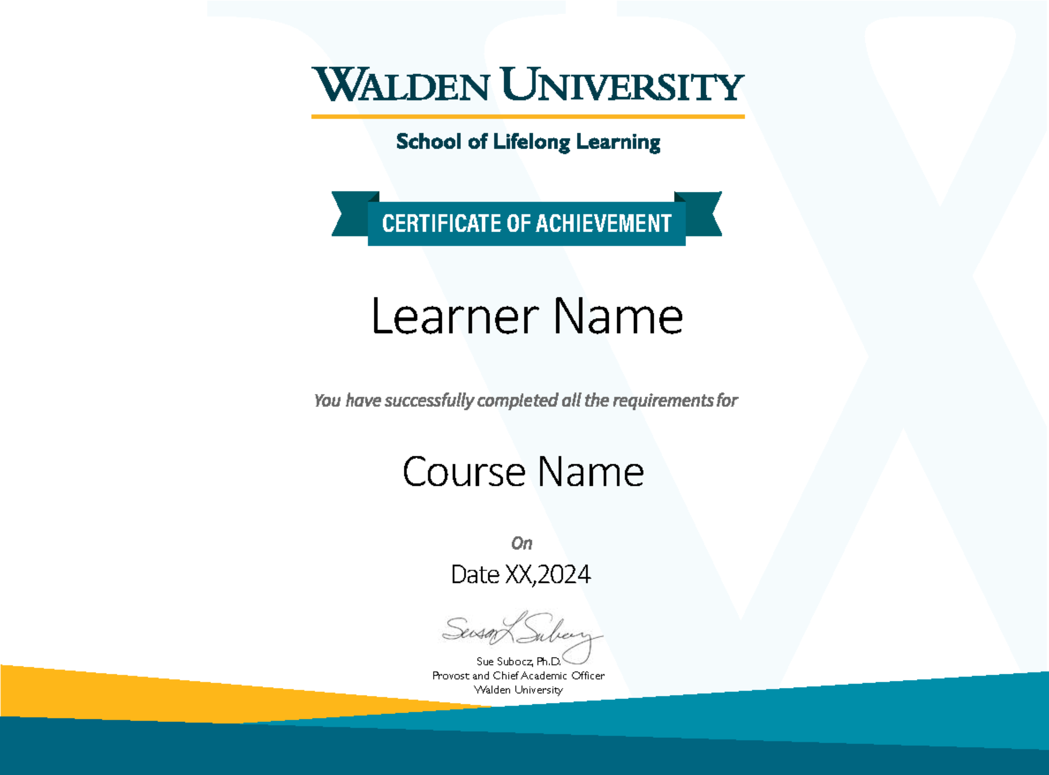 Certificate of Achievement